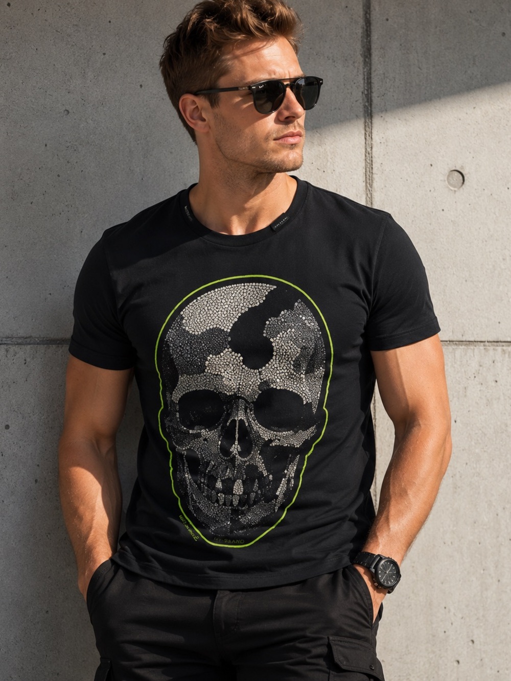 MY BRAND Amsterdam Rhinestone Skull Graphic Tee⁠ M